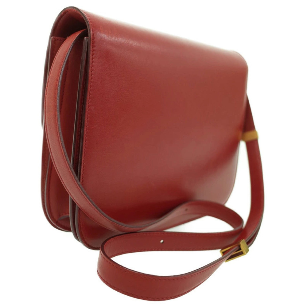 Celine Box Red Shoulder bag Leather